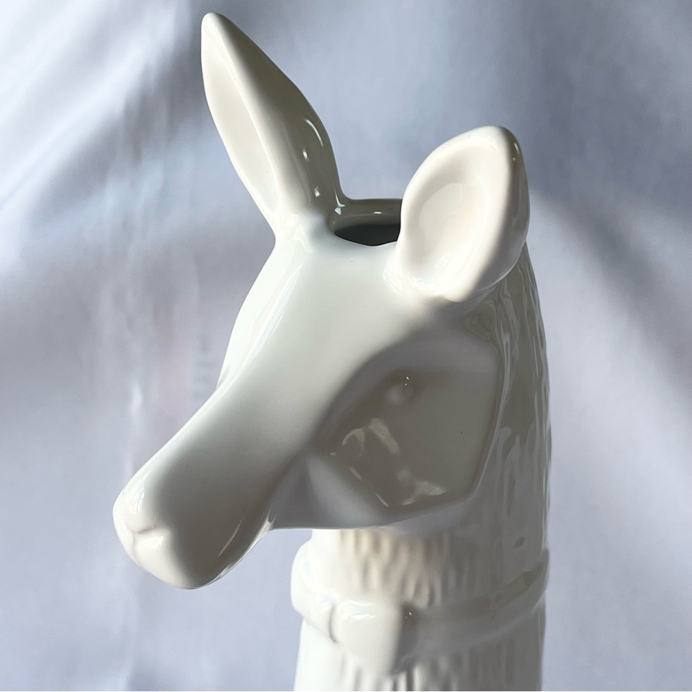 Llama Head Ceramic Vase Decorative Accent - Picture 4 of 8